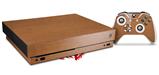 Skin Wrap compatible with XBOX One X Console and Controller Wood Grain - Oak 02