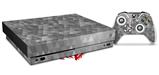 Skin Wrap compatible with XBOX One X Console and Controller Triangle Mosaic Gray