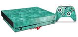 Skin Wrap compatible with XBOX One X Console and Controller Triangle Mosaic Seafoam Green