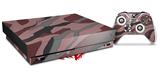 Skin Wrap compatible with XBOX One X Console and Controller Camouflage Pink