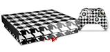 Skin Wrap compatible with XBOX One X Console and Controller Houndstooth Black