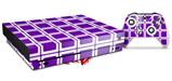 Skin Wrap compatible with XBOX One X Console and Controller Squared Purple