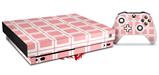 Skin Wrap compatible with XBOX One X Console and Controller Squared Pink