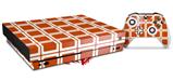 Skin Wrap compatible with XBOX One X Console and Controller Squared Burnt Orange