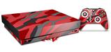 Skin Wrap compatible with XBOX One X Console and Controller Camouflage Red