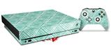 Skin Wrap compatible with XBOX One X Console and Controller Wavey Seafoam Green