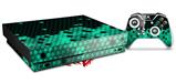 Skin Wrap compatible with XBOX One X Console and Controller HEX Seafoan Green