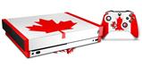 Skin Wrap compatible with XBOX One X Console and Controller Canadian Canada Flag