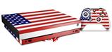 Skin Wrap compatible with XBOX One X Console and Controller USA American Flag 01