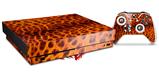 Skin Wrap compatible with XBOX One X Console and Controller Fractal Fur Cheetah