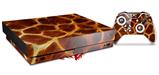 Skin Wrap compatible with XBOX One X Console and Controller Fractal Fur Giraffe