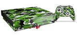 Skin Wrap compatible with XBOX One X Console and Controller WraptorCamo Digital Camo Green
