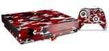 Skin Wrap compatible with XBOX One X Console and Controller WraptorCamo Digital Camo Red