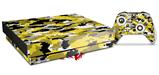 Skin Wrap compatible with XBOX One X Console and Controller WraptorCamo Digital Camo Yellow