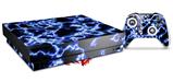 Skin Wrap compatible with XBOX One X Console and Controller Electrify Blue