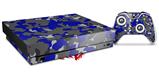 Skin Wrap compatible with XBOX One X Console and Controller WraptorCamo Old School Camouflage Camo Blue Royal