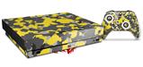 Skin Wrap compatible with XBOX One X Console and Controller WraptorCamo Old School Camouflage Camo Yellow
