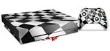 Skin Wrap compatible with XBOX One X Console and Controller Checkered Racing Flag