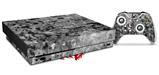 Skin Wrap compatible with XBOX One X Console and Controller Marble Granite 02 Speckled Black Gray