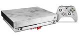 Skin Wrap compatible with XBOX One X Console and Controller Marble Granite 07 White Gray
