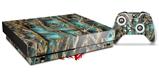Skin Wrap compatible with XBOX One X Console and Controller WraptorCamo Grassy Marsh Camo Neon Teal