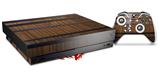 Skin Wrap compatible with XBOX One X Console and Controller Wooden Barrel