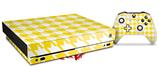 Skin Wrap compatible with XBOX One X Console and Controller Houndstooth Yellow