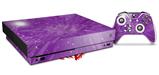 Skin Wrap compatible with XBOX One X Console and Controller Stardust Purple