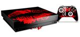 Skin Wrap compatible with XBOX One X Console and Controller Big Kiss Lips Red on Black