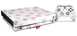 Skin Wrap compatible with XBOX One X Console and Controller Pastel Flowers