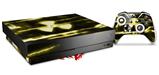 Skin Wrap compatible with XBOX One X Console and Controller Radioactive Yellow