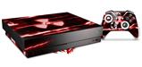 Skin Wrap compatible with XBOX One X Console and Controller Radioactive Red