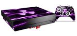 Skin Wrap compatible with XBOX One X Console and Controller Radioactive Purple