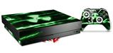 Skin Wrap compatible with XBOX One X Console and Controller Radioactive Green