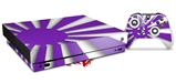 Skin Wrap compatible with XBOX One X Console and Controller Rising Sun Japanese Flag Purple