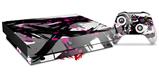 Skin Wrap compatible with XBOX One X Console and Controller Abstract 02 Pink