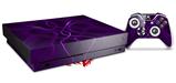 Skin Wrap compatible with XBOX One X Console and Controller Abstract 01 Purple