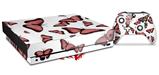 Skin Wrap compatible with XBOX One X Console and Controller Butterflies Pink