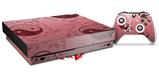 Skin Wrap compatible with XBOX One X Console and Controller Feminine Yin Yang Red