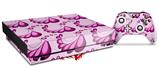 Skin Wrap compatible with XBOX One X Console and Controller Petals Pink