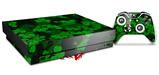 Skin Wrap compatible with XBOX One X Console and Controller St Patricks Clover Confetti