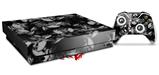 Skin Wrap compatible with XBOX One X Console and Controller Skulls Confetti White