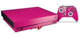 Skin Wrap compatible with XBOX One X Console and Controller Solids Collection Fushia