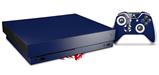 Skin Wrap compatible with XBOX One X Console and Controller Solids Collection Navy Blue