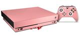 Skin Wrap compatible with XBOX One X Console and Controller Solids Collection Pink