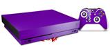 Skin Wrap compatible with XBOX One X Console and Controller Solids Collection Purple