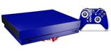 Skin Wrap compatible with XBOX One X Console and Controller Solids Collection Royal Blue