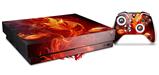 Skin Wrap compatible with XBOX One X Console and Controller Fire Flower