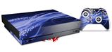 Skin Wrap compatible with XBOX One X Console and Controller Mystic Vortex Blue