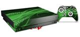 Skin Wrap compatible with XBOX One X Console and Controller Mystic Vortex Green
